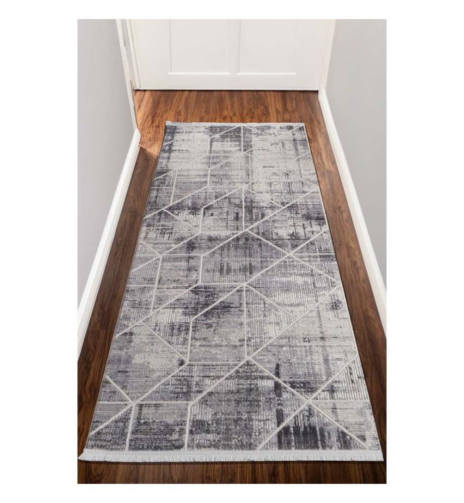 Tapis de salle, gris, 100% acrylique, 80 x 150 cm