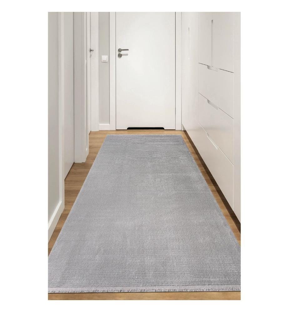 Tapis de salle, gris, 100% acrylique, 80 x 450 cm