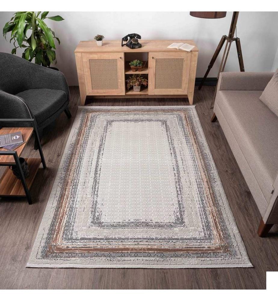 Tapis, marron, 70% polypropylène / 30% polyester, 200 x 290 cm