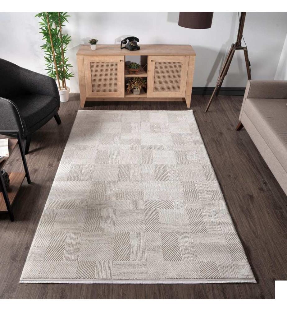 Tapis, crème, 70% polypropylène / 30% polyester, 200 x 290 cm