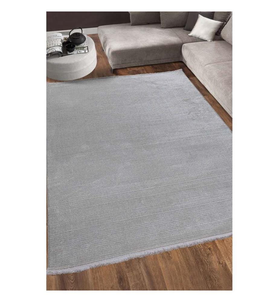 Tapis, gris, 70% polypropylène / 30% polyester, 100 x 200 cm