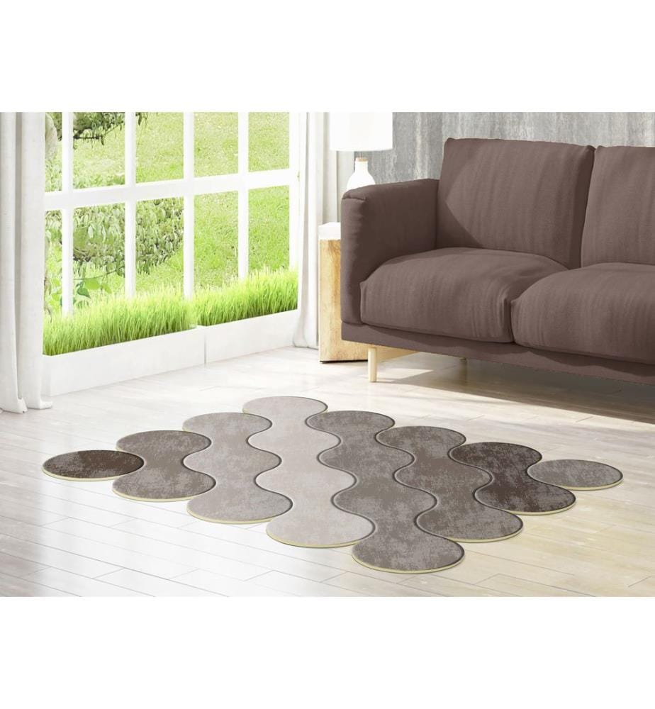 Tapis de salle, marron, 100% polyester, 80 x 150 cm