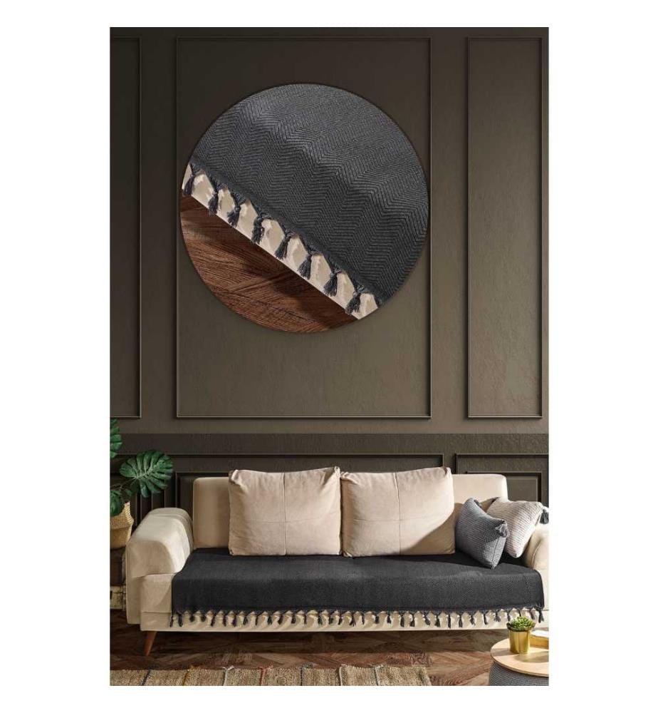 Housse de canapé, noir, 70% coton - 30% polyester