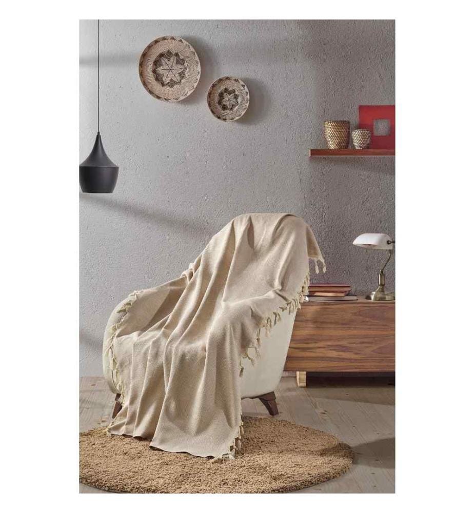 Housse de canapé, beige, coton