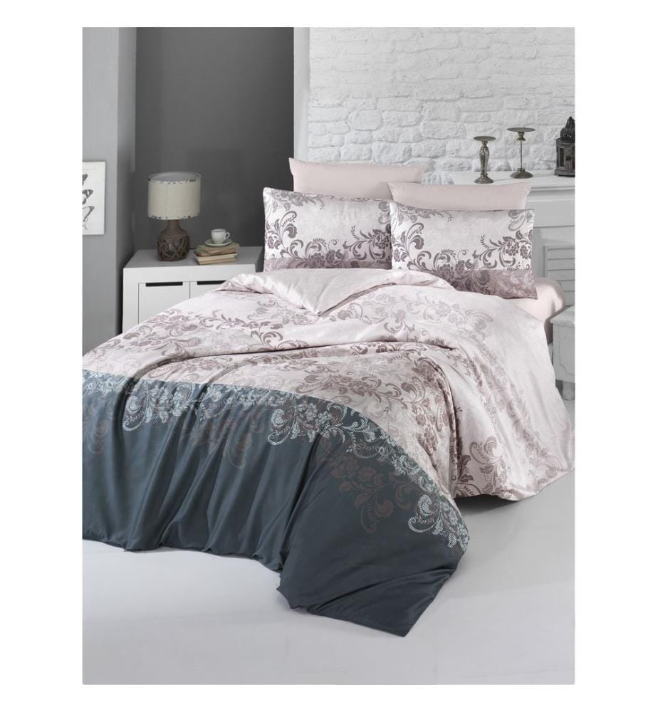 Marron, Couette, Satin Coton