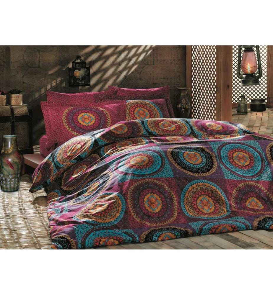 Fuchsie, Couette, Coton Ranforce
