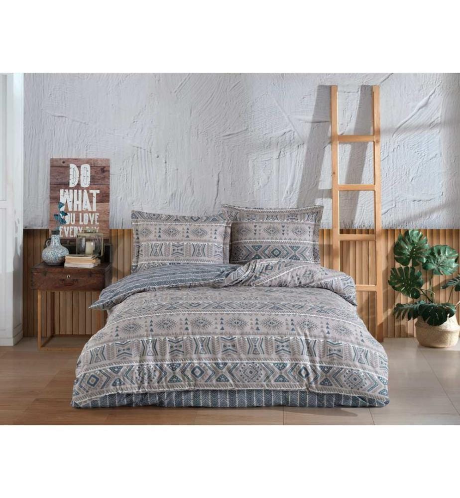 Brown, Beige, Couette, Coton Ranforce