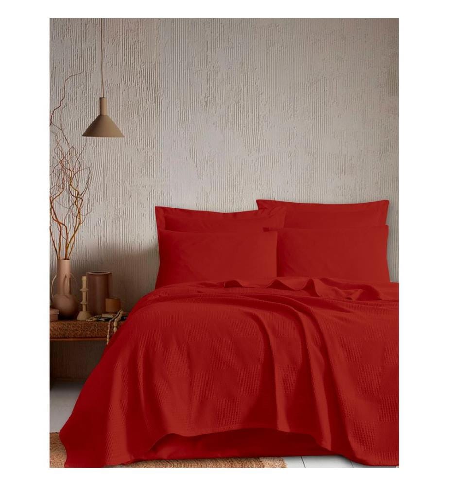 Piqué simple, rouge, 100 % COTON