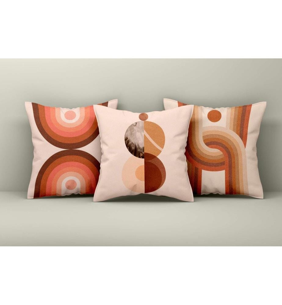 Ensemble de housses de coussin, 3 pièces, multicolore, 50 % COTON / 50 % POLYESTER
