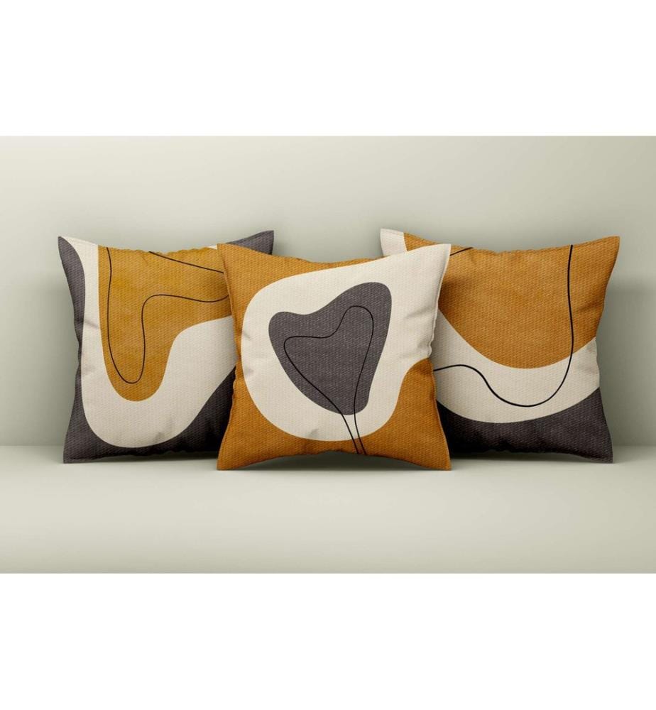 Ensemble de housses de coussin, 3 pièces, multicolore, 50 % COTON / 50 % POLYESTER
