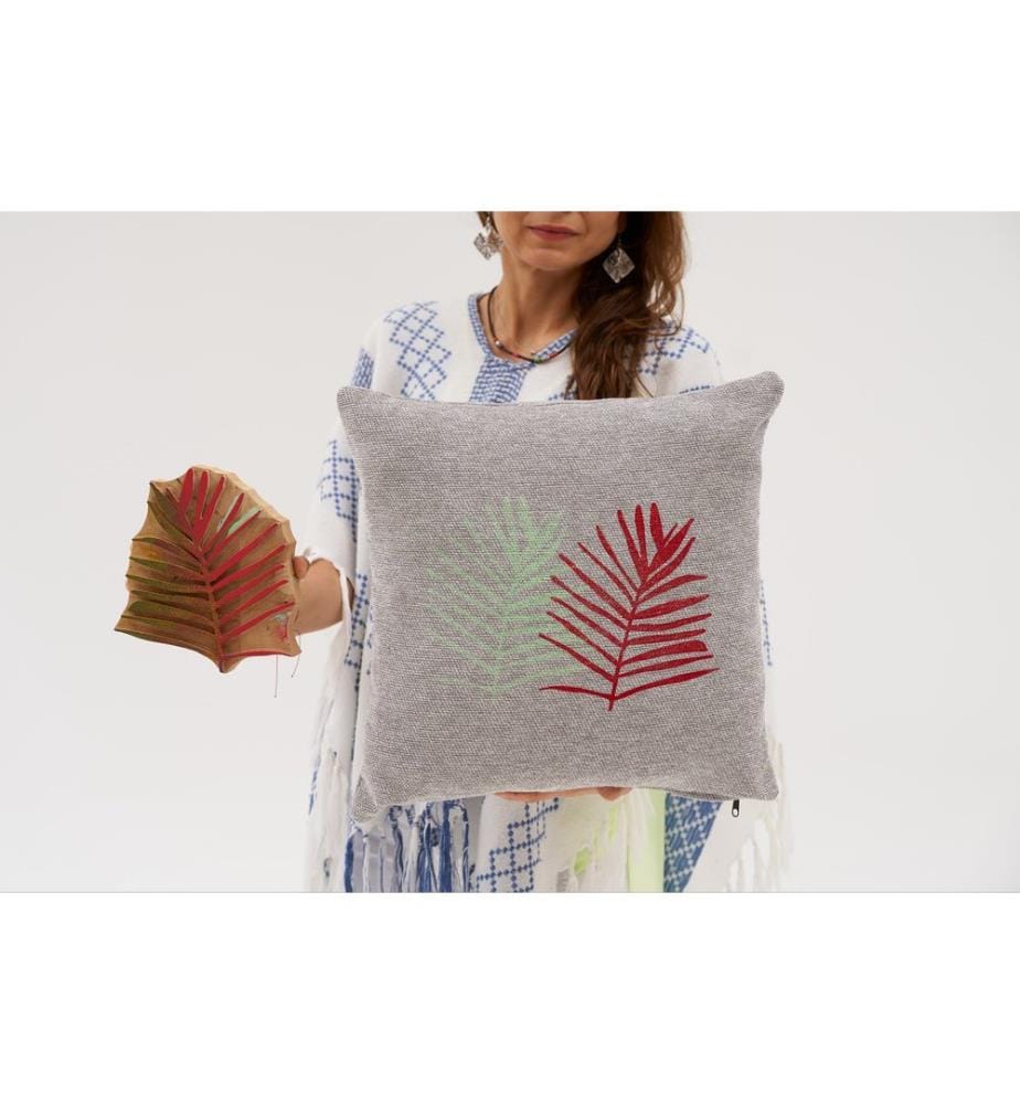 Coussin, gris, 100 % CHENILLE