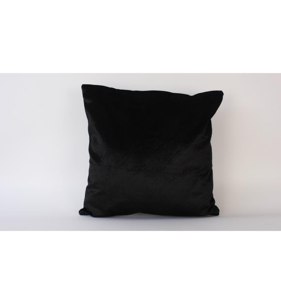 Coussin, noir, 100 % VELOURS