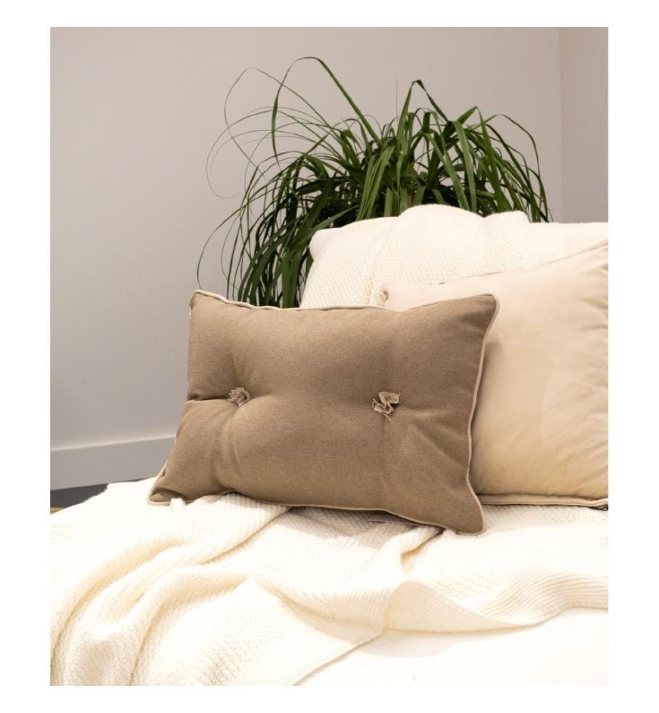 Coussin, marron, 50 % POLYESTER / 50 % COTON