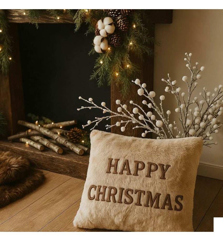 Coussin beige, 100 % polyester