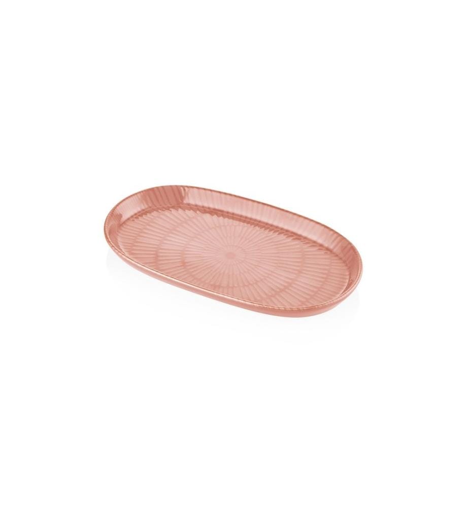 Plat, saumon, 100% céramique