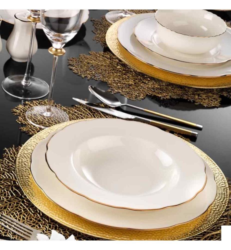 Service de table, 83 pièces, cuivre blanc, porcelaine