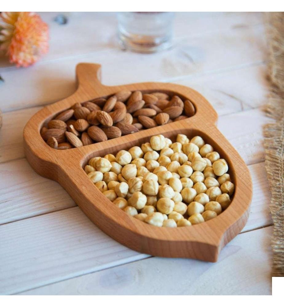 Bol à amuse-gueule, naturel, en bois