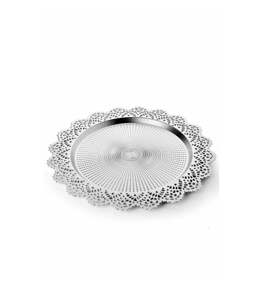 Plateau de service, argent, plastique