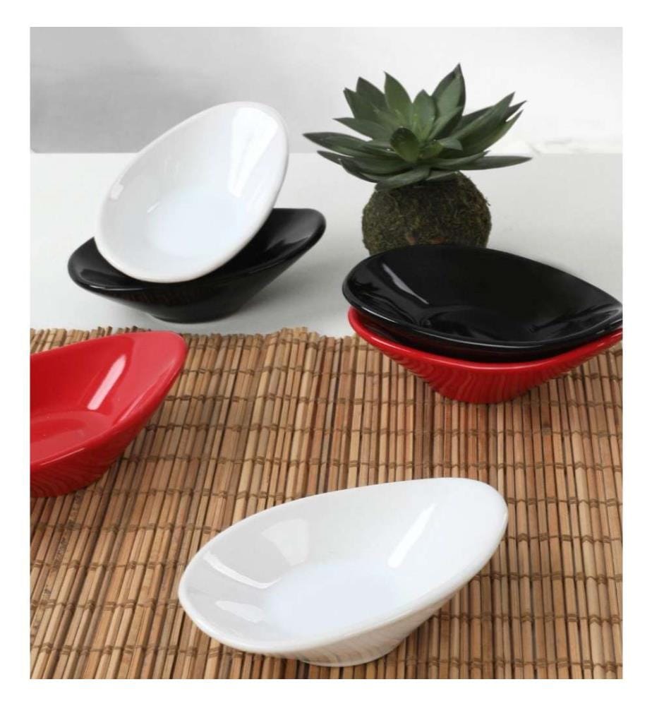 Set de bols à sauce, 6 pièces, multicolore, céramique, n'absorbe pas l'eau