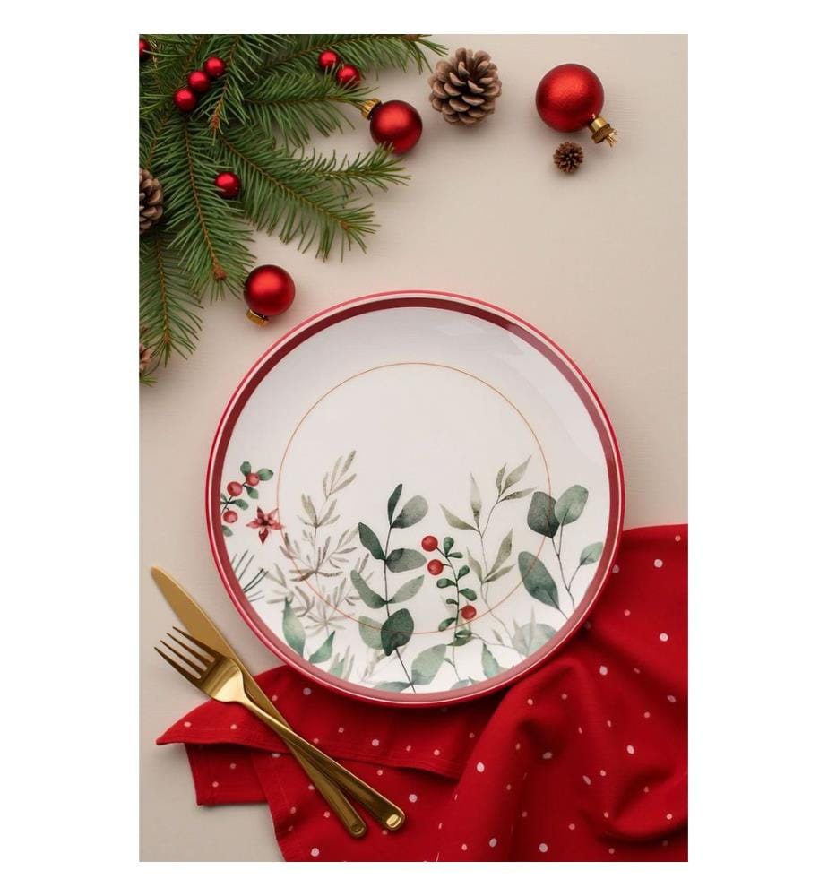 Set d'assiettes de service, 6 pièces, Multicolore, 100% CERAMIC
