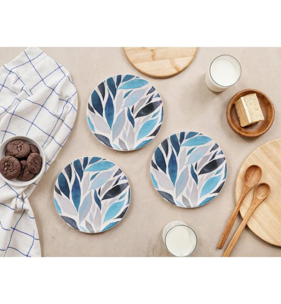 Set d'assiettes à dessert, 6 pièces, Multicolore, 100% CERAMIQUE