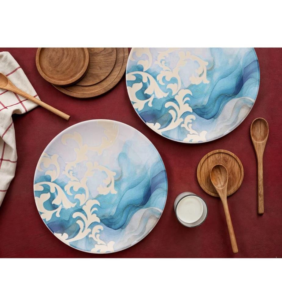 Set d'assiettes de service, 6 pièces, Multicolore, 100% CERAMIC