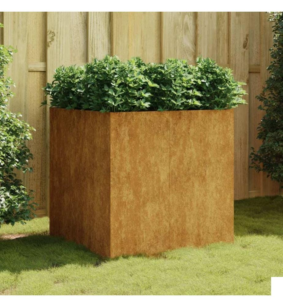 Jardinière 80x80x80 cm acier corten