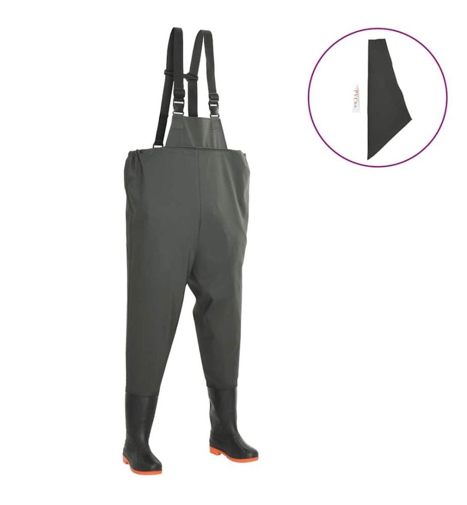 Pantalon échassier avec bottes Vert Pointure 42
