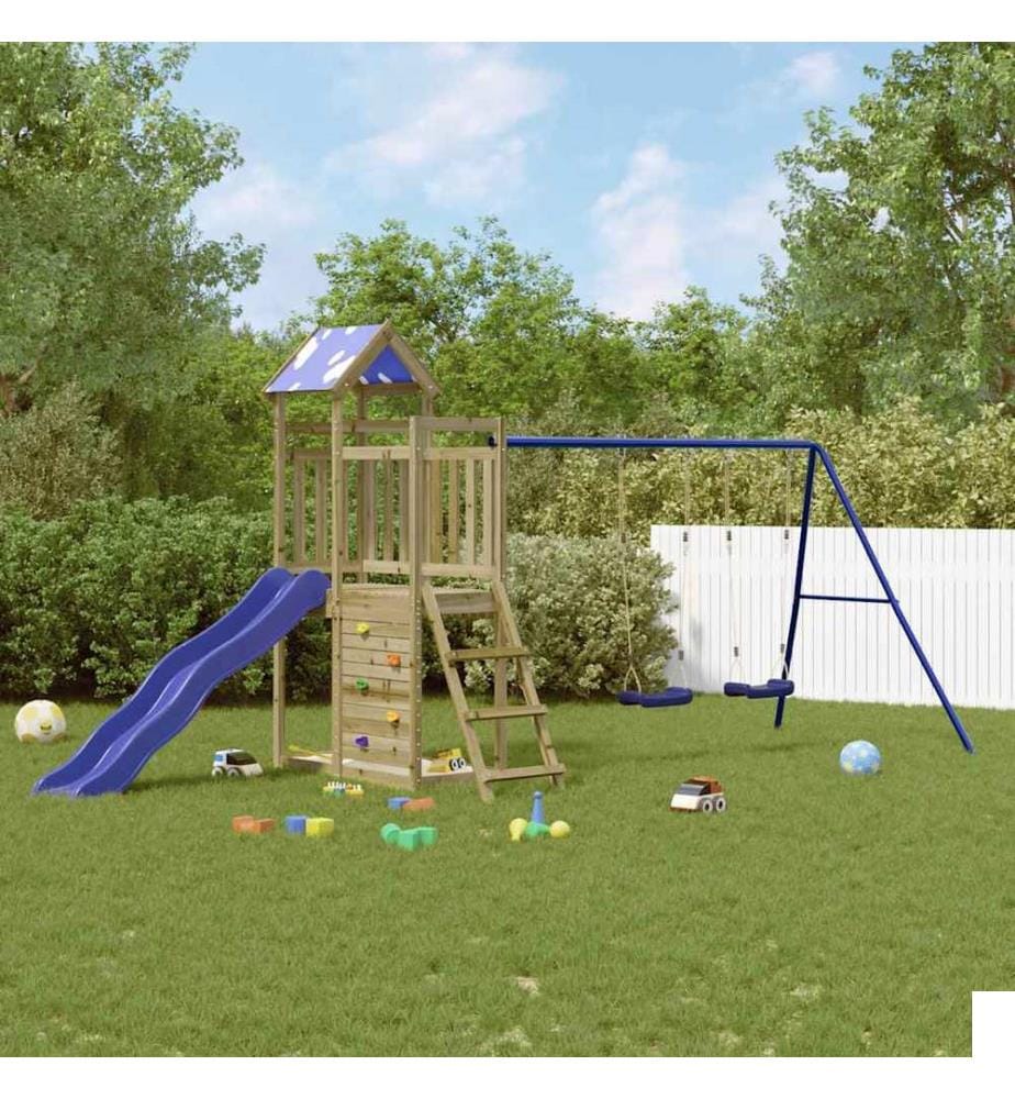 Aire de jeux d'extérieur bois de pin imprégné