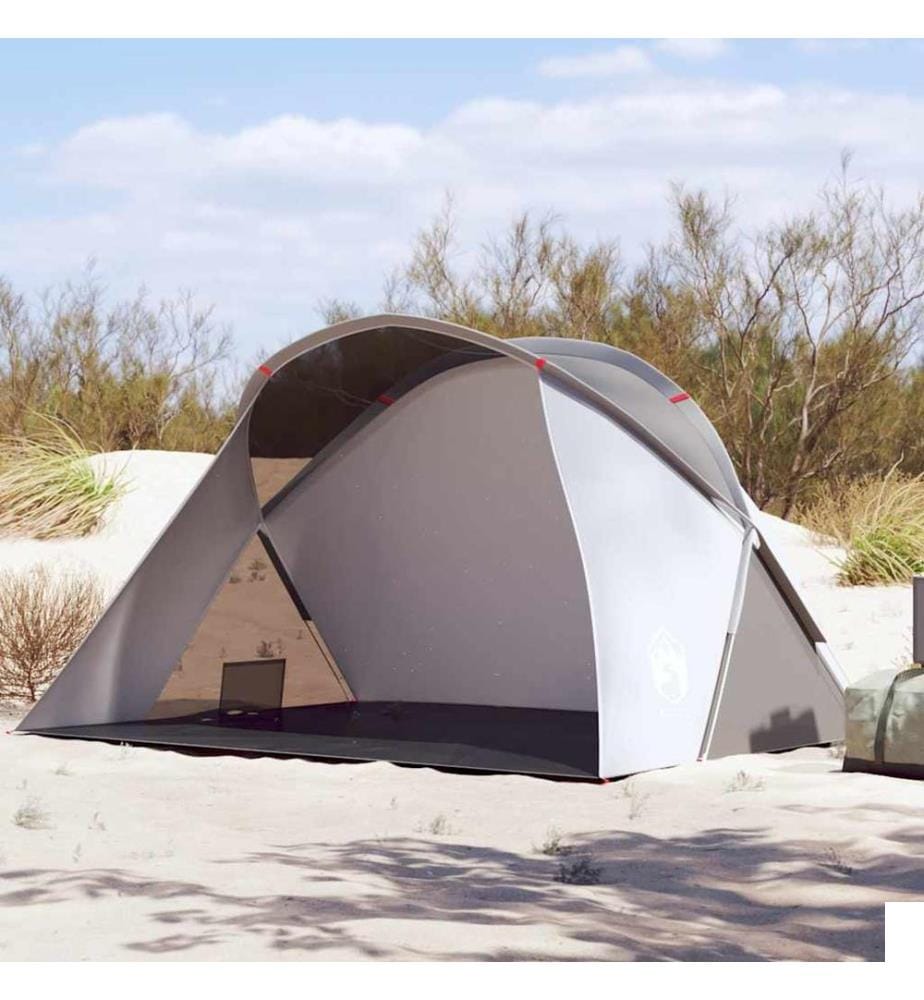 Tente de plage 2 personnes gris escamotable imperméable
