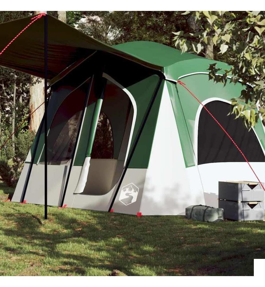 Tente de camping de cabine 5 personnes vert imperméable
