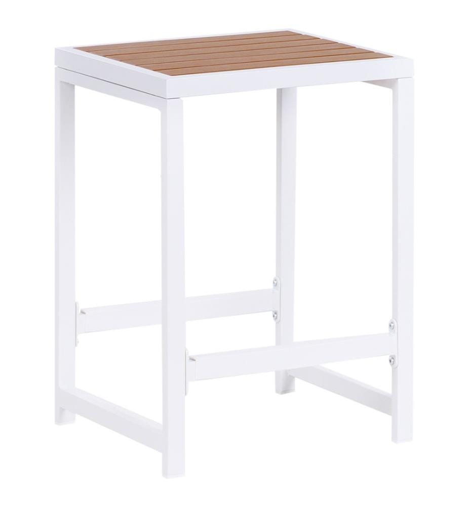 Chaise de jardin AVETRANA Métal Marron/blanc