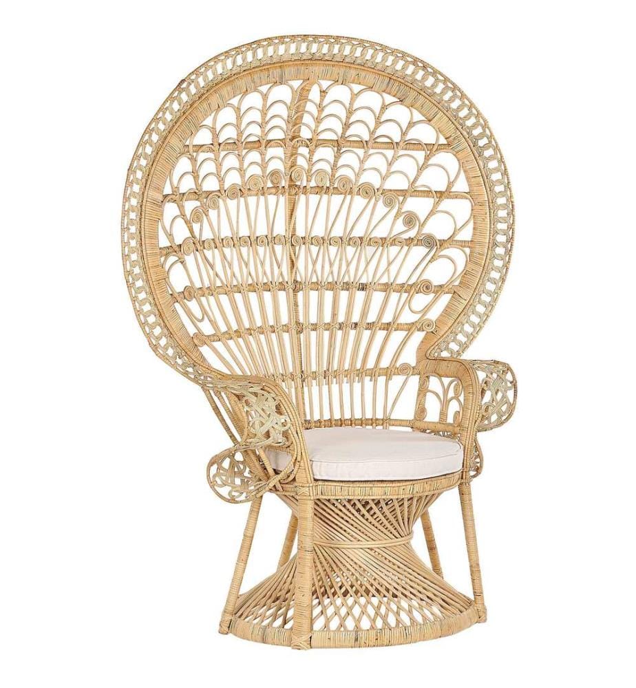 Chaise paon EMMANUELLE Rotin Naturel