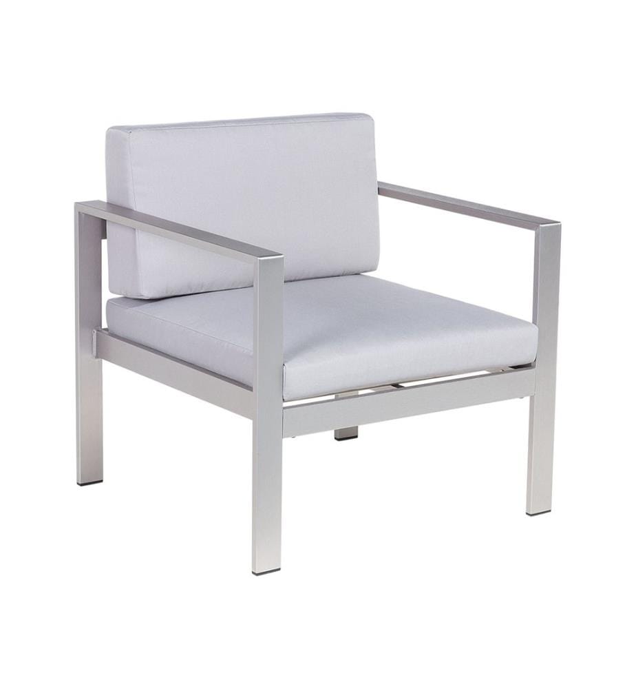 Fauteuil de jardin SALERNO Métal Gris clair