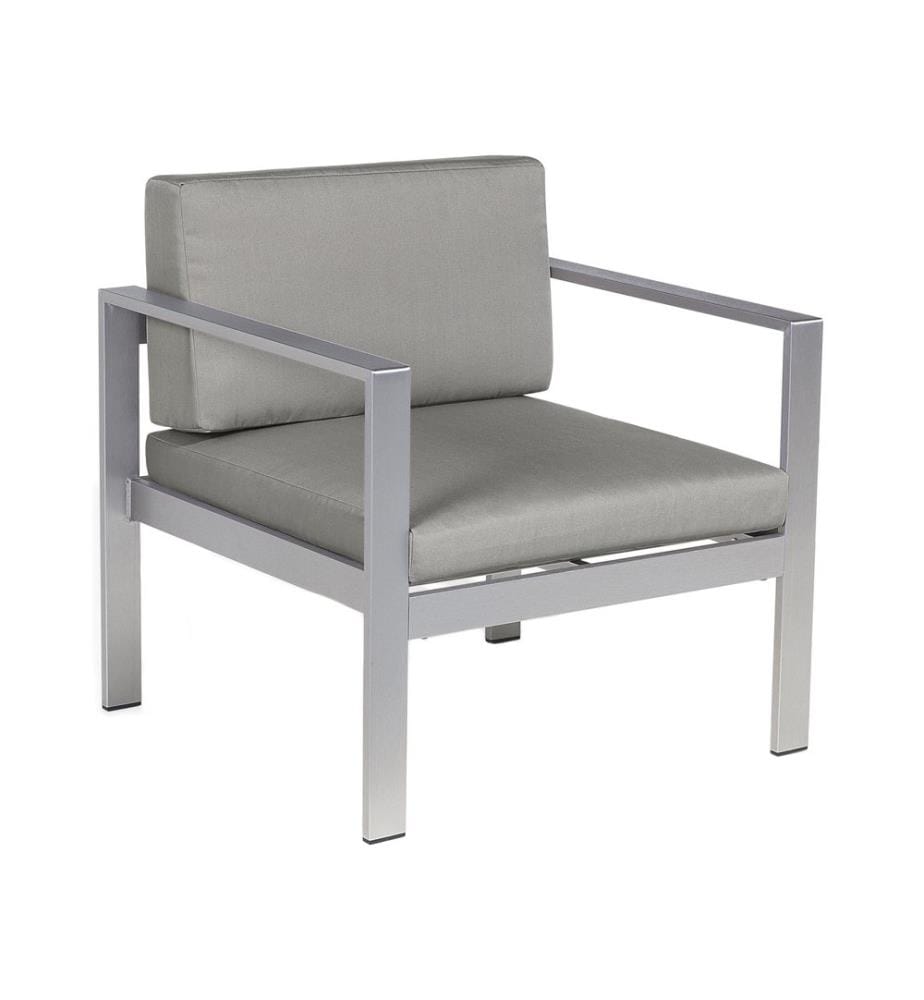 Fauteuil de jardin SALERNO Métal Gris foncé