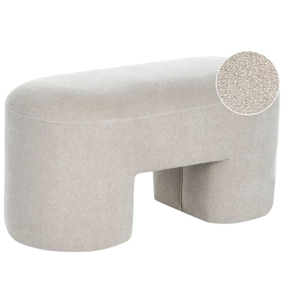 Banc DECORAH Bouclé Beige clair