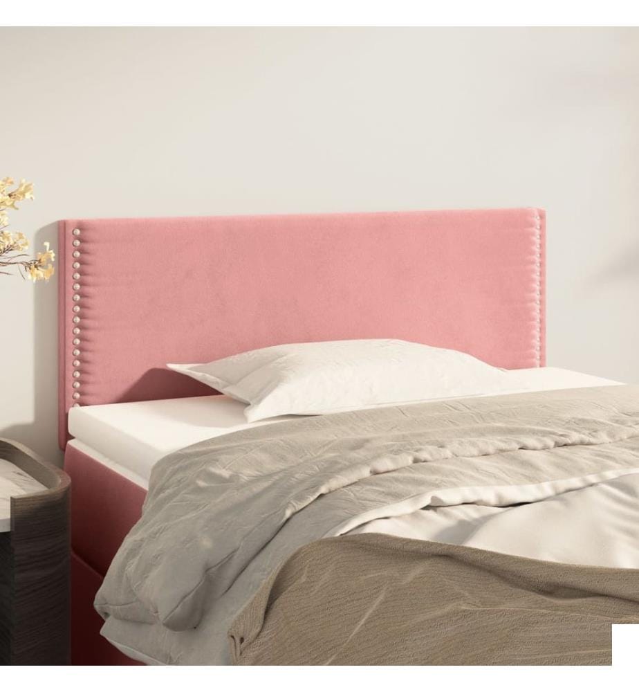 Tête de lit Rose 100x5x78/88 cm Velours