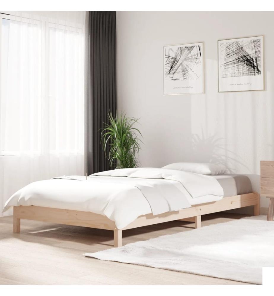 Lit empilable sans matelas 80x200 cm bois de pin massif