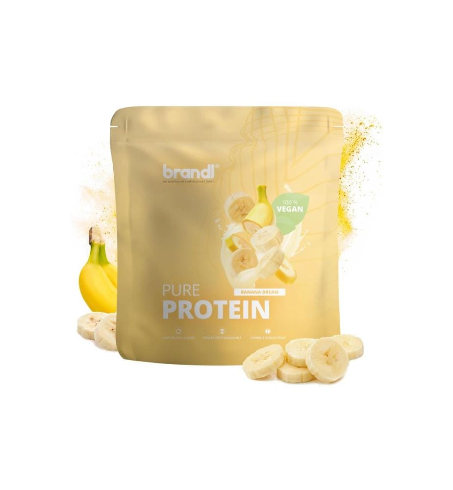 Brandl-Nutrition - Poudre Pure Protein 2.0 végétalien Banane 1000 g