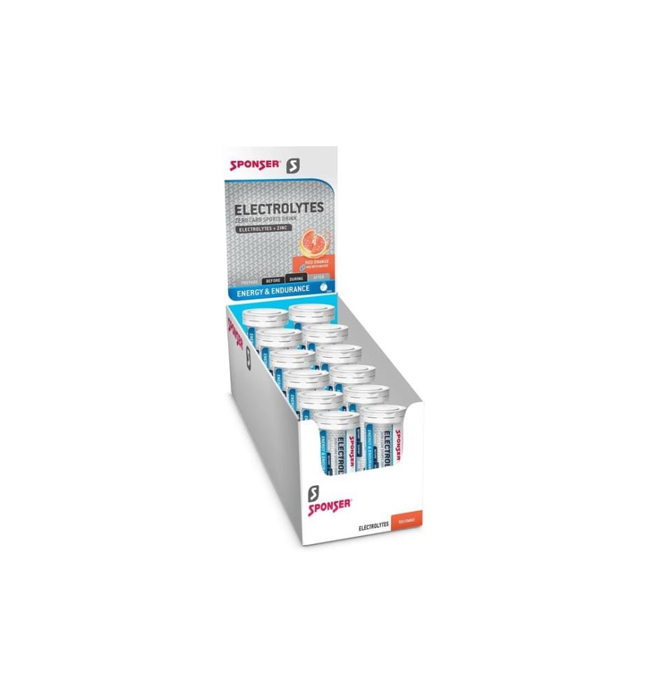 Sponser Electrolytes Tabs Red Orange, 12 tubes