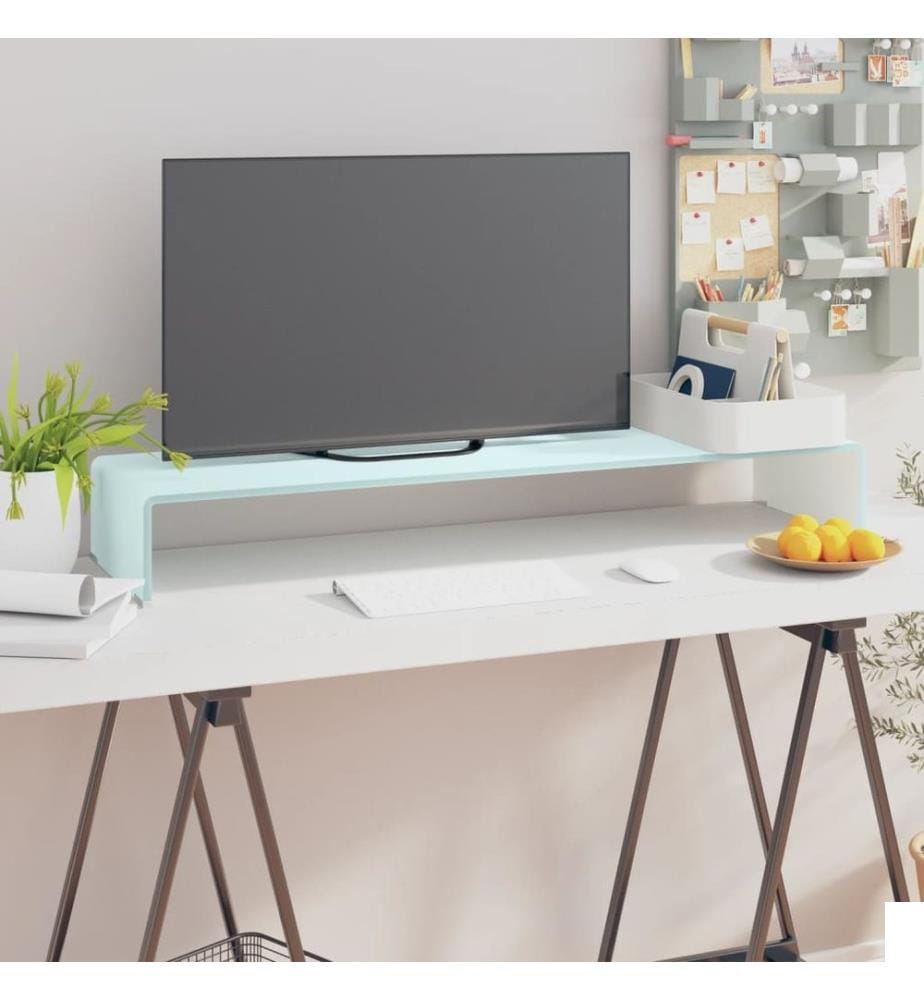 Meuble TV/Support pour moniteur 100x30x13 cm verre vert
