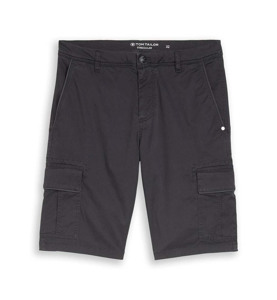 Ttslim Cargo Shorts - Grey Mini Geometric Print