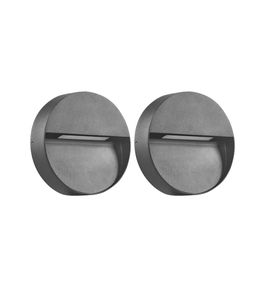 Lot de 2 appliques LED d'extérieur POMPTON Noir