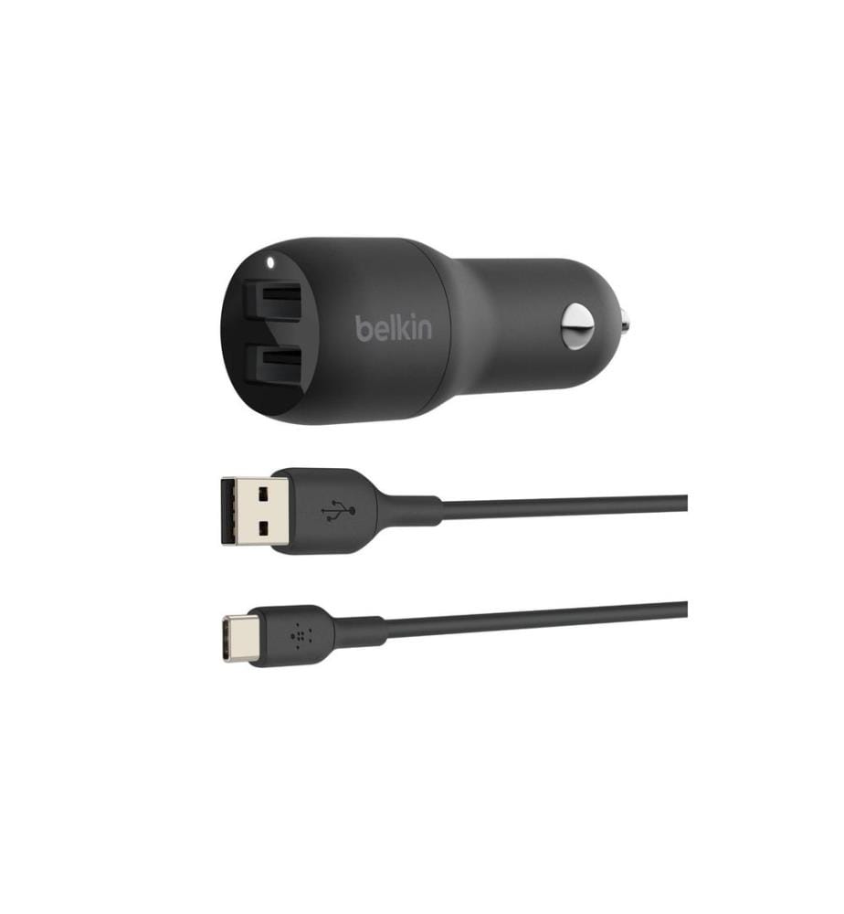 BELKIN - Chargeur de voiture Boost Charge 2-Port USB-A 24W + câble USB-C