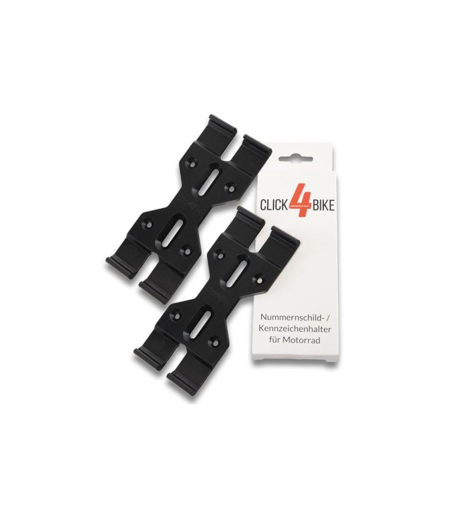 21CARS - Kits de Supports de plaque dimmatriculation Cliquez sur Moto, Noir