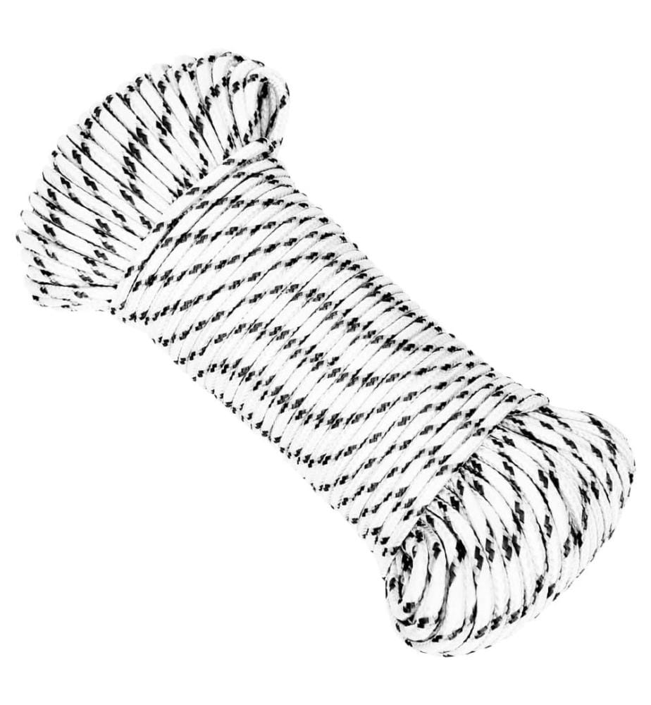Corde de bateau tressé Blanc 4 mmx250 m Polyester