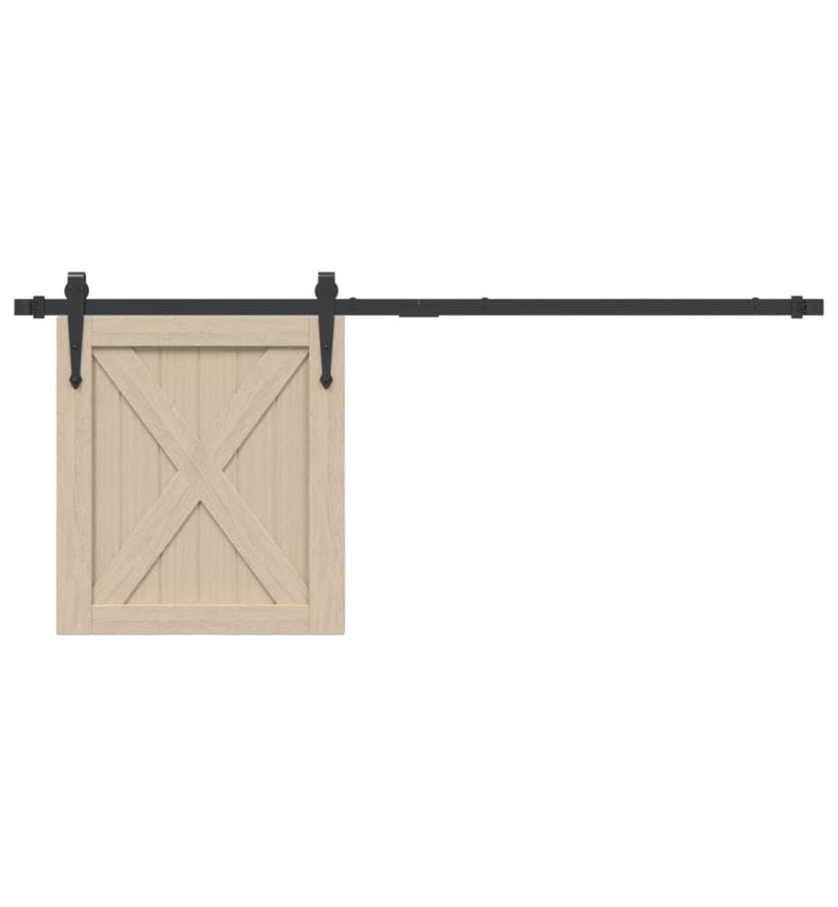 Kit mini de porte d'armoire coulissante 122 cm acier au carbone