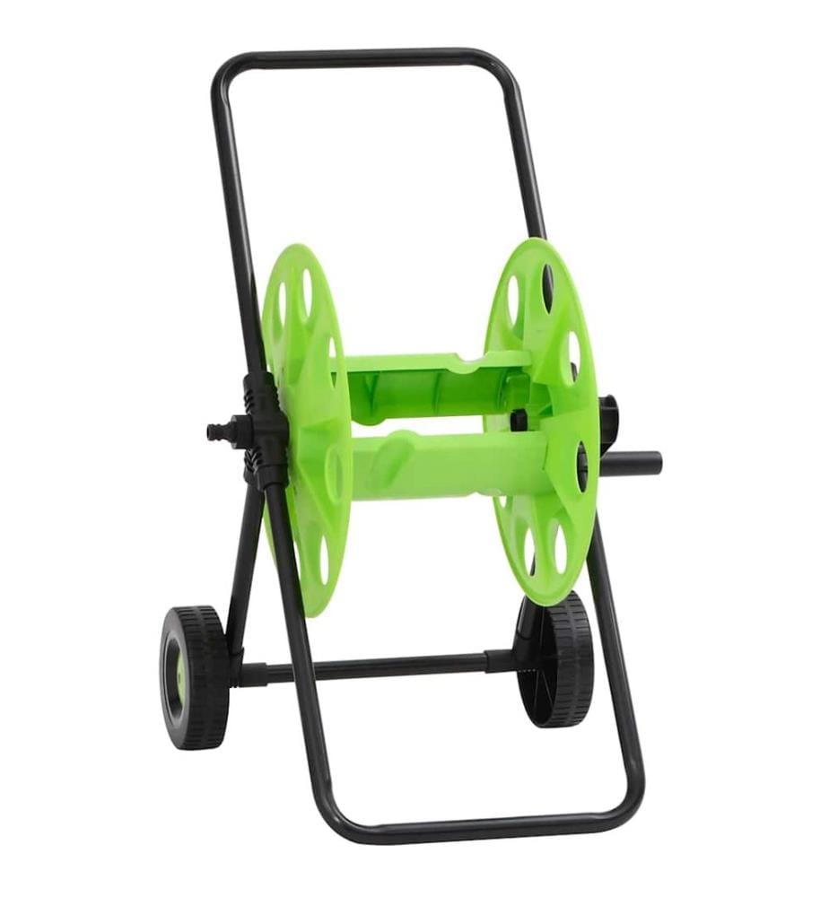 Chariot enrouleur vert pour tuyau de 60 m 1/2" acier