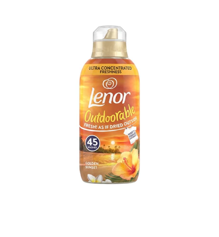 Lot de 8 flacons d'adoucissant Lenor Outdoorable « Golden Sunset » (45 lavages, 630 ml)