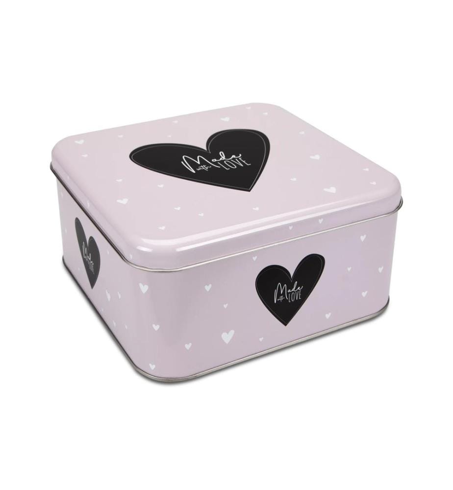 Städter - Boîte à provisions Fabriqué avec amour 2.1 l, Rose pâle